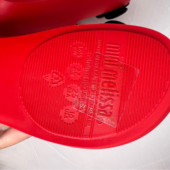 Mini Melissa ultragirl Disney Mickey and Minnie flats size 10 red/black - Picture 8 of 9